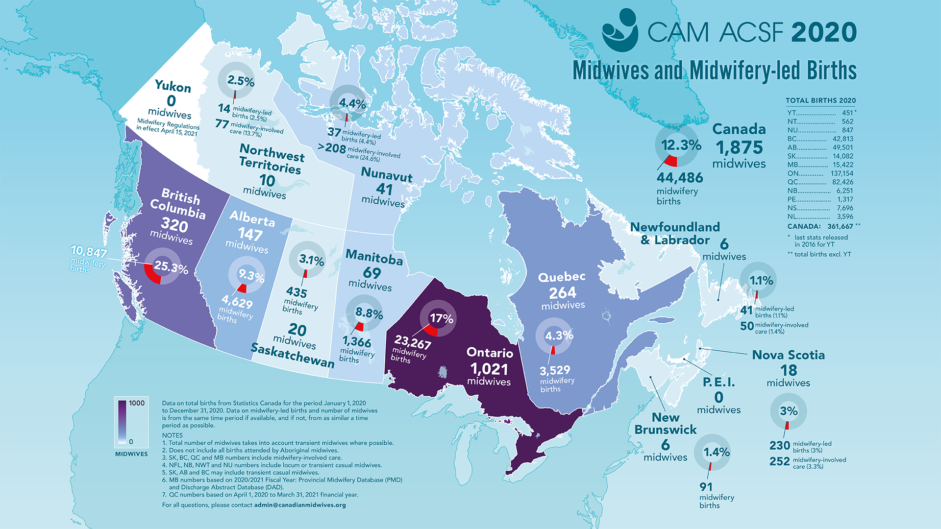 Midwifery Map Canada