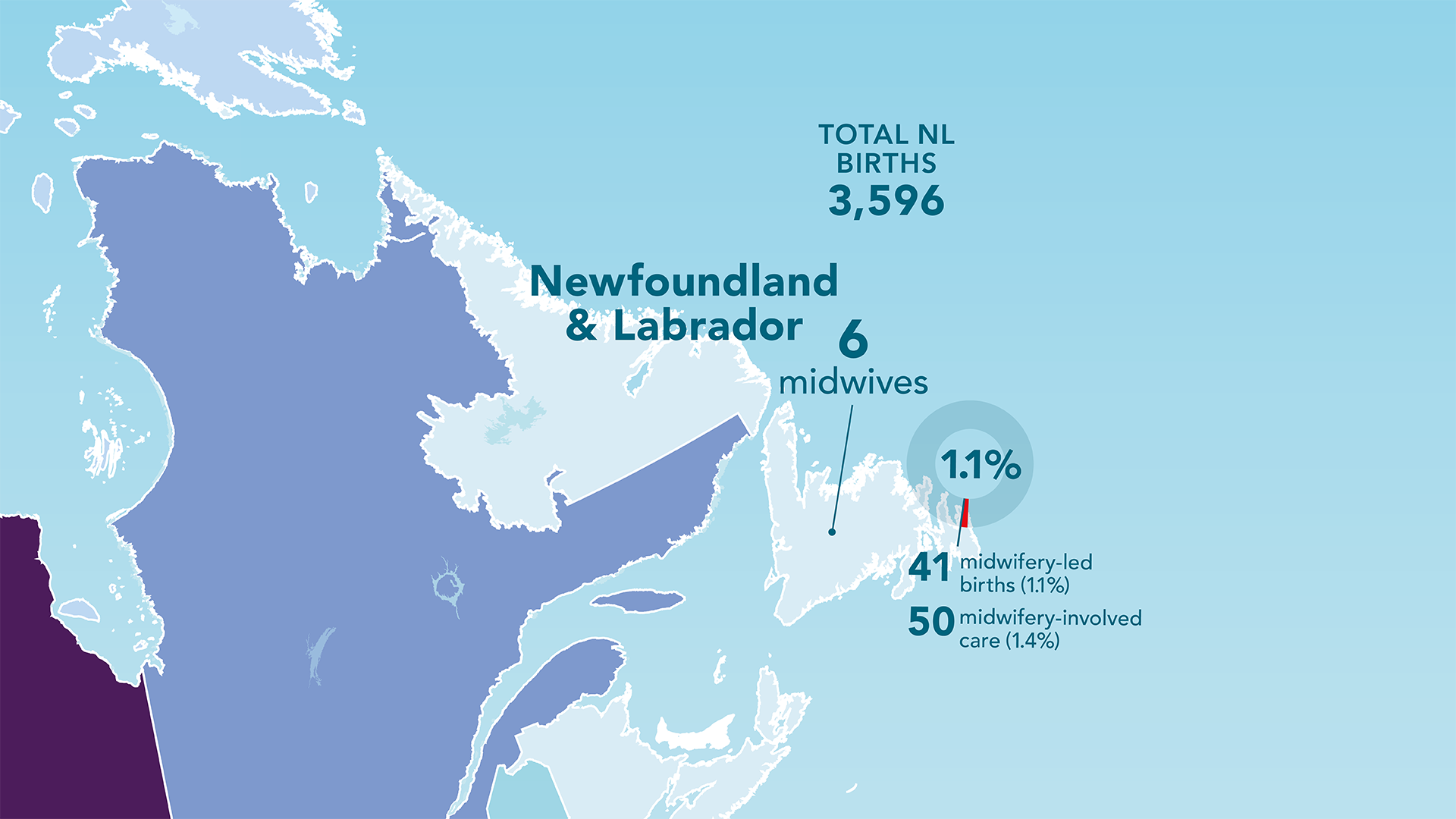 Midwifery Map Newfoundland and Labrador