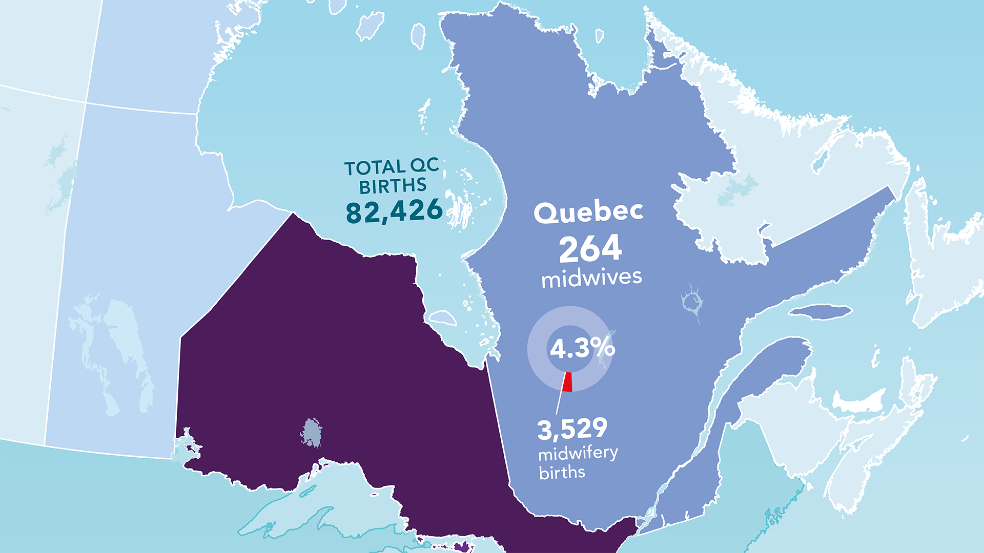 Midwifery Map Quebec