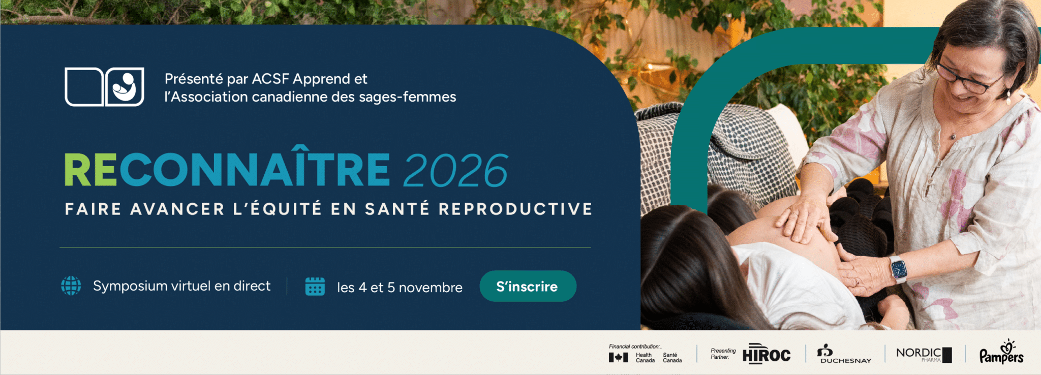 RECONNAÎTRE 2026 : Faire avancer l'équité en santé reproductive. Symposium virtual en direct. Les 4 et 5 novembre.